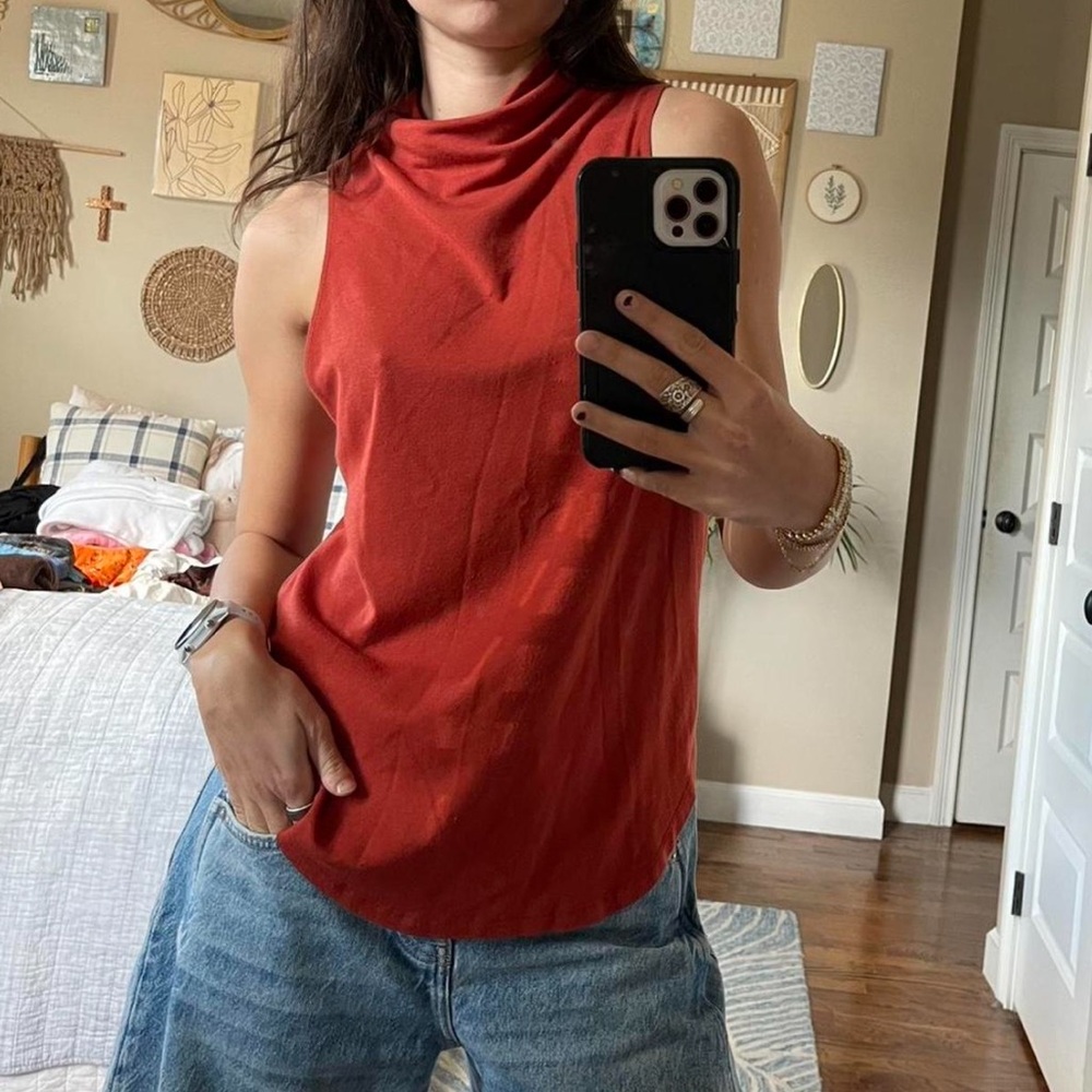 Made in Korea Cowl Neck Sleeveless Top